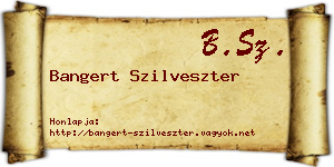 Bangert Szilveszter névjegykártya